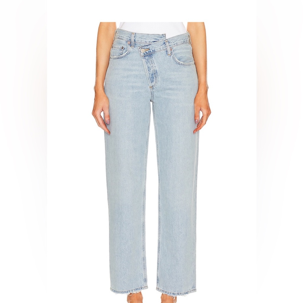Agolde Criss Cross Light Blue High Rise Women Jeans